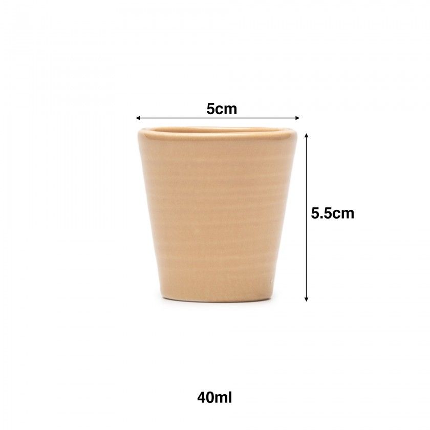 Copo Cafe Riscas Creme 5.5cm Copo Cafe Riscas Creme 5.5cm