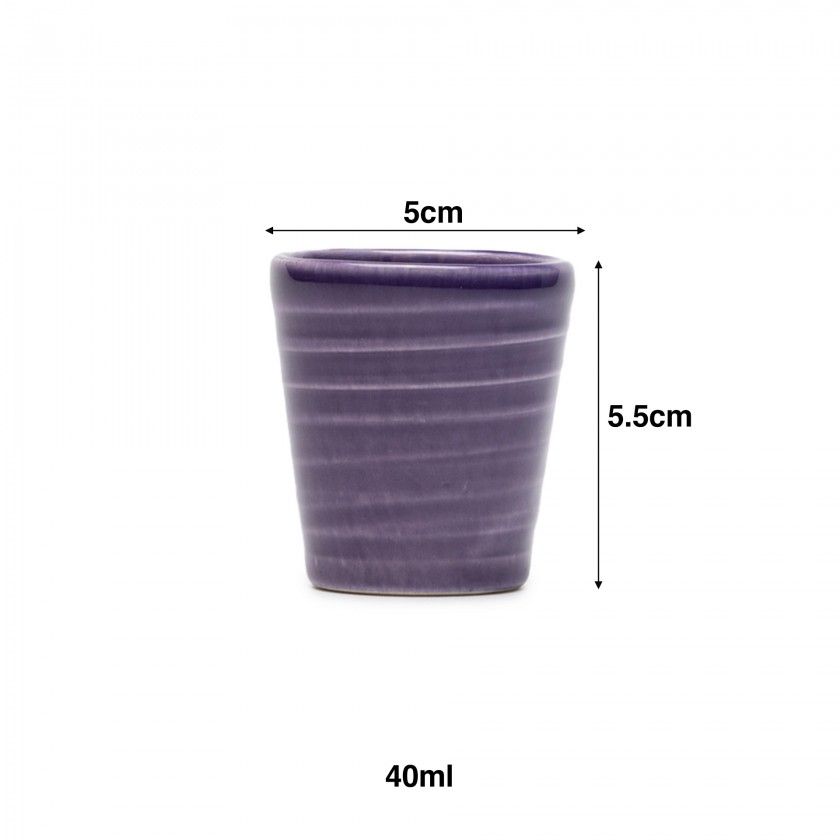 Copo Café Riscas Roxo 5.5cm Copo Café Riscas Roxo 5.5cm