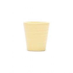Copo Caf� Riscas Amarelo Pastel 5.5cm