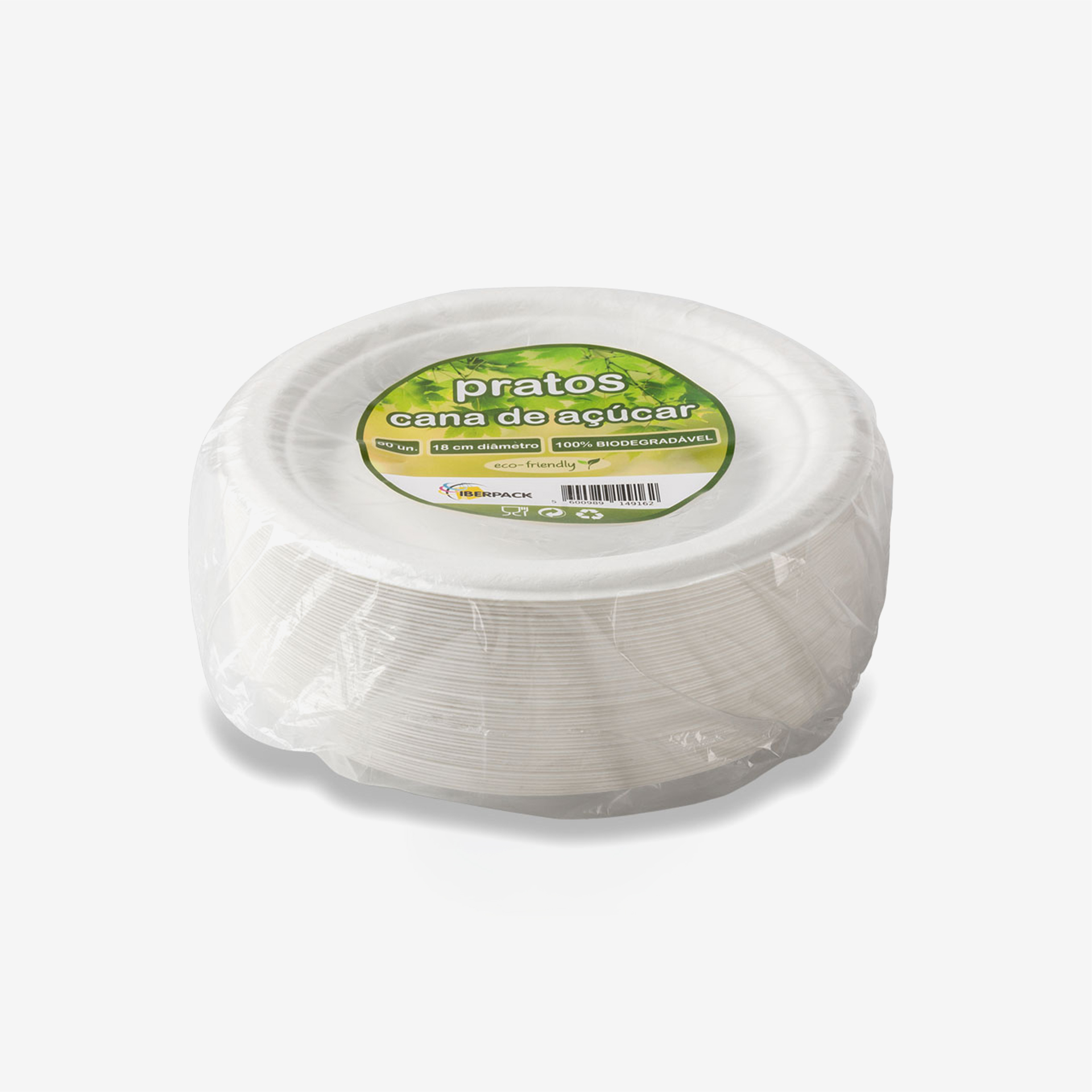 Prato Cana Açúcar Redondo 17.6cm Pack 50