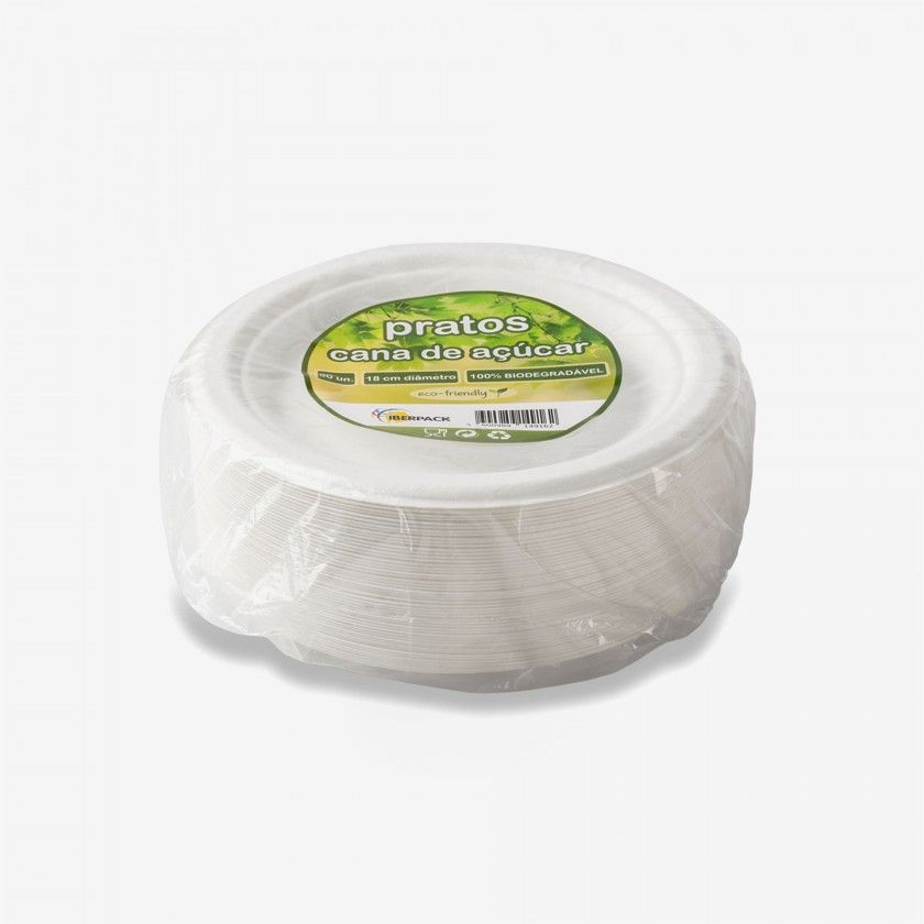 Prato Cana Açúcar Redondo 17.6cm Pack 50 Prato Cana Açúcar Redondo 17.6cm Pack 50