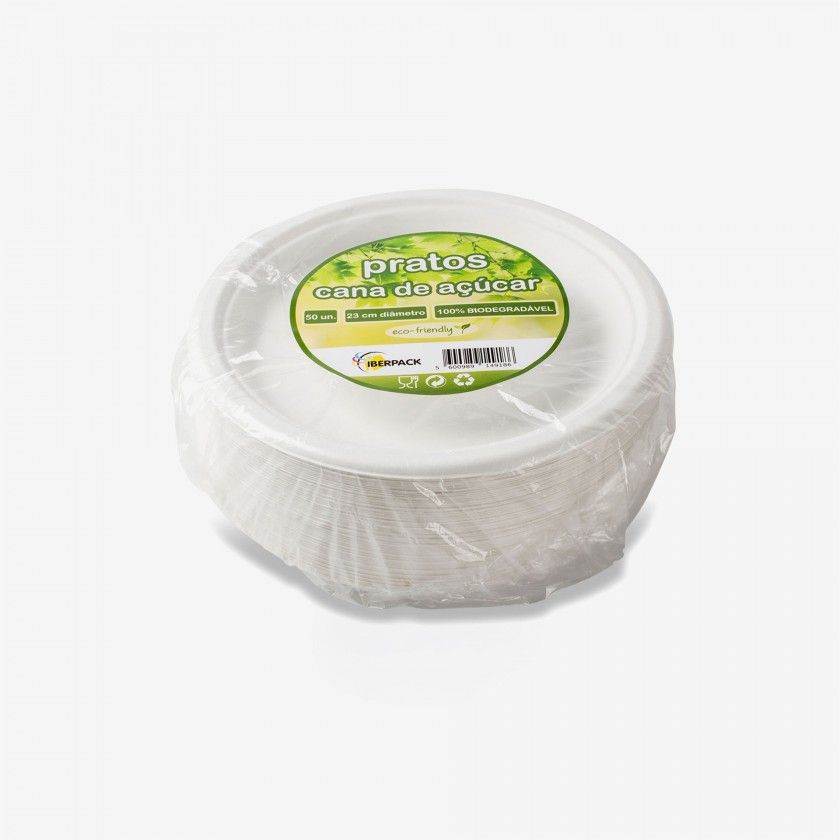 Prato Cana Açúcar Redondo 22.5cm Pack 50 Prato Cana Açúcar Redondo 22.5cm Pack 50