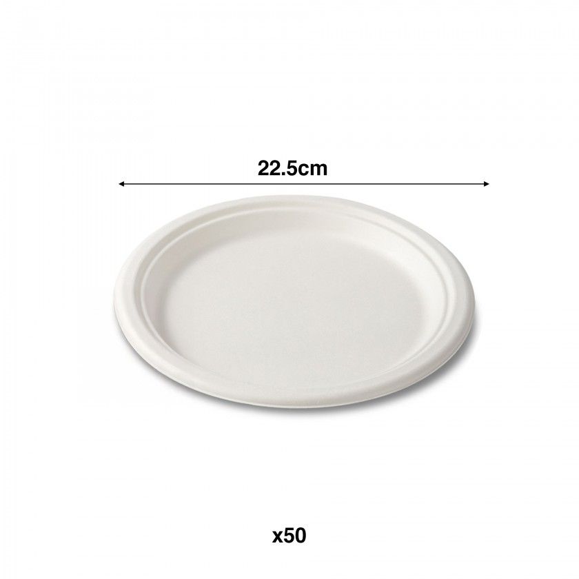 Prato Cana Açúcar Redondo 22.5cm Pack 50 Prato Cana Açúcar Redondo 22.5cm Pack 50