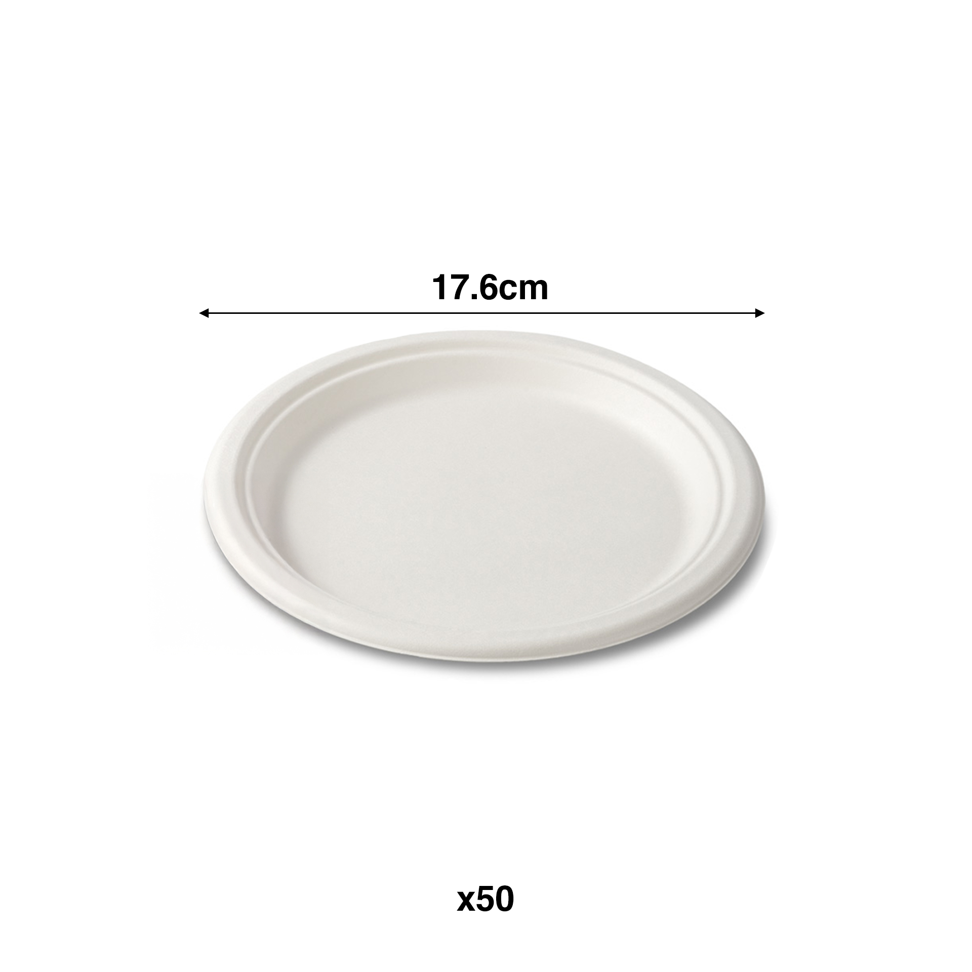 Prato Cana Açúcar Redondo 17.6cm Pack 50