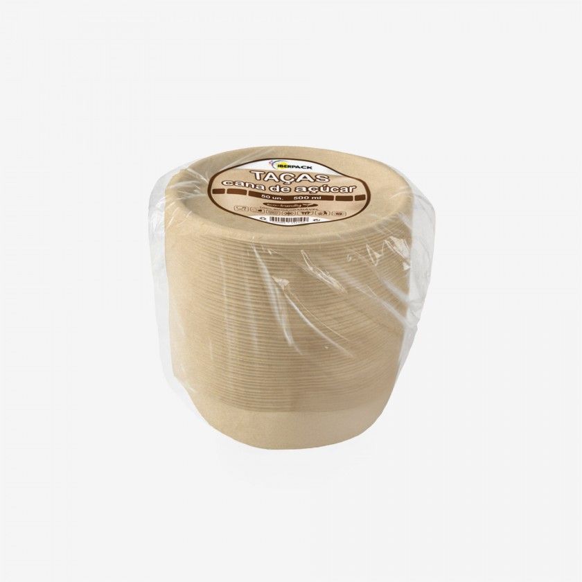 Taça Cana Açúcar Redondo 500ml 15.5cm Pack 50 Taça Cana Açúcar Redondo 500ml 15.5cm Pack 50