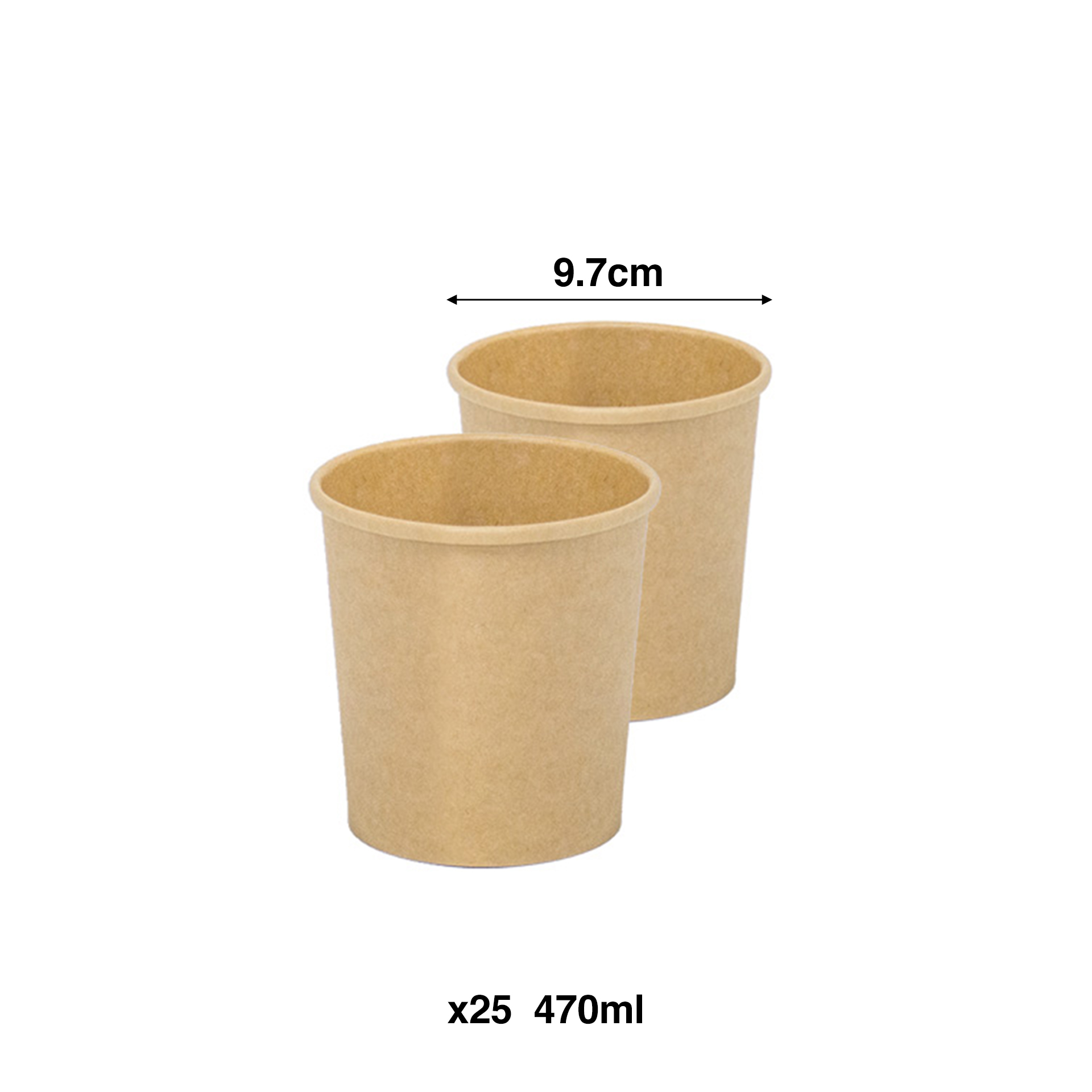 Copo com Tampa Kraft Redondo Pack 25