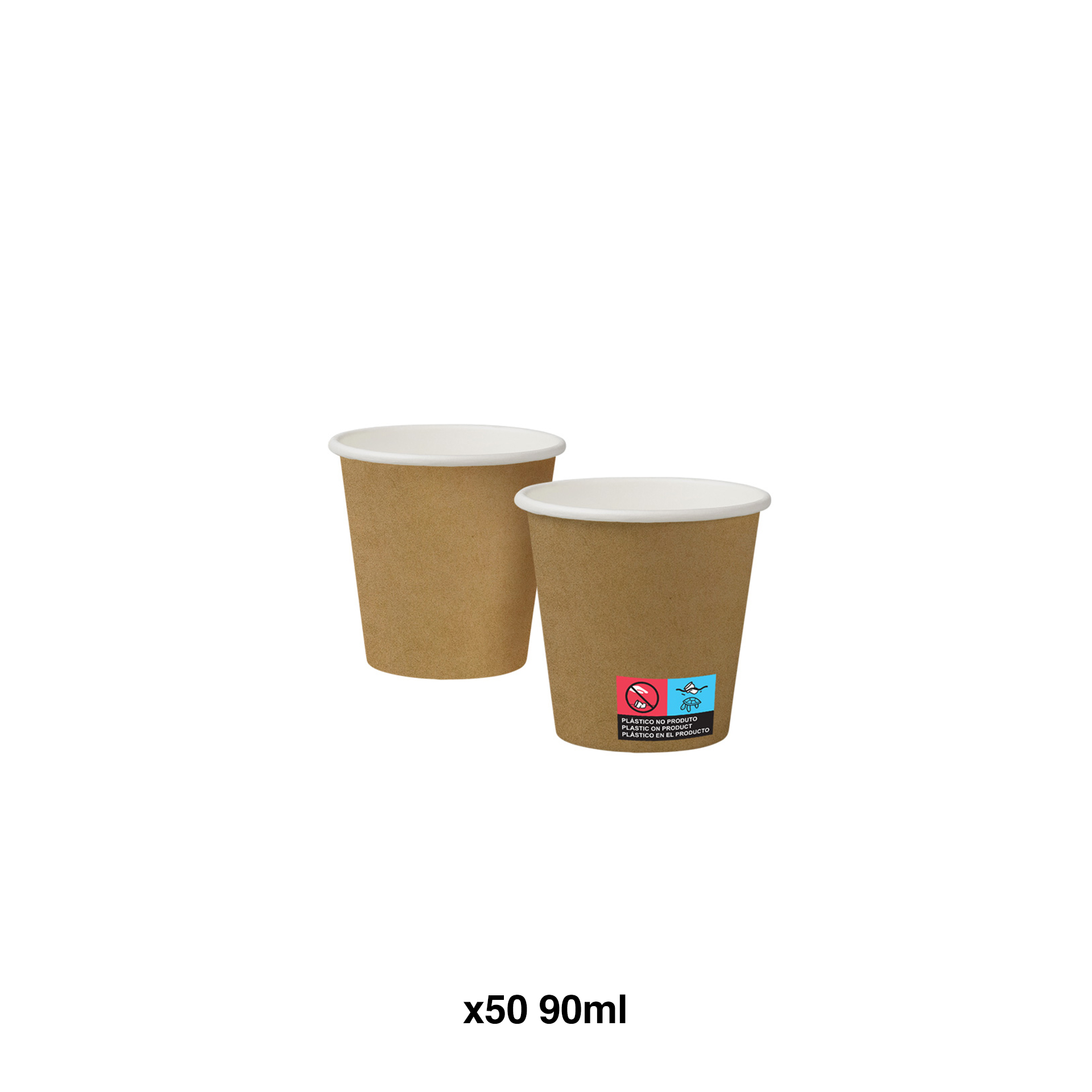 Copo Papel Kraft Redondo Pack 50
