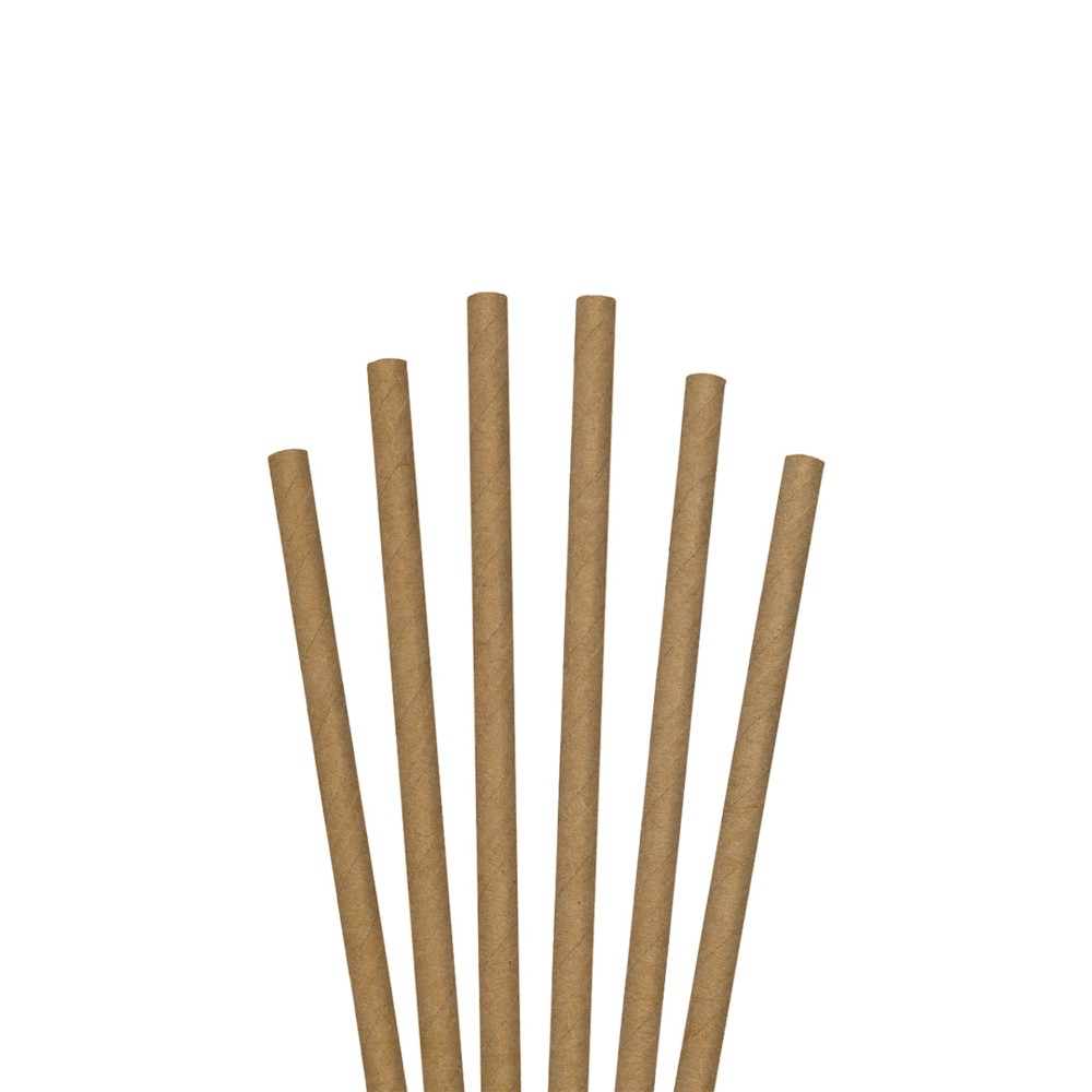 Palhinhas Cartão Redondo 6mmx20cm Pack 100