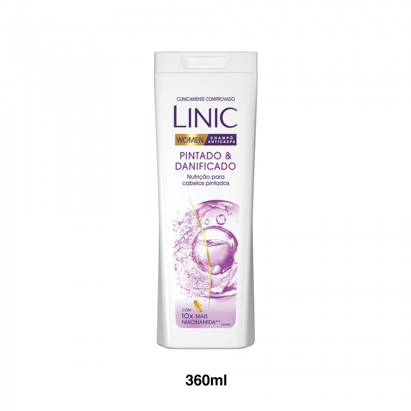 Champo Anti-Caspa Linic Pintado & Danificado 360ml Champo Anti-Caspa Linic Pintado & Danificado 360ml