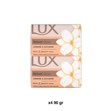 Sabonete Lux Velvet Glow Pack 4 90gr