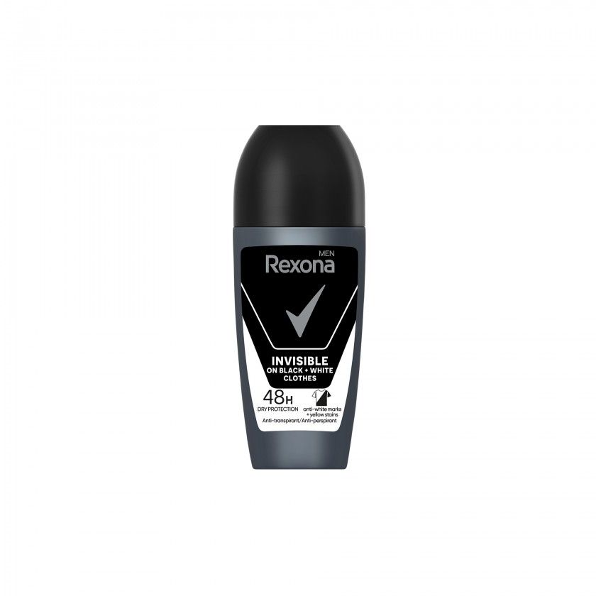 Desodorizante Roll-On Rexona Men Inv B+W 48H 50ml Desodorizante Roll-On Rexona Men Inv B+W 48H 50ml