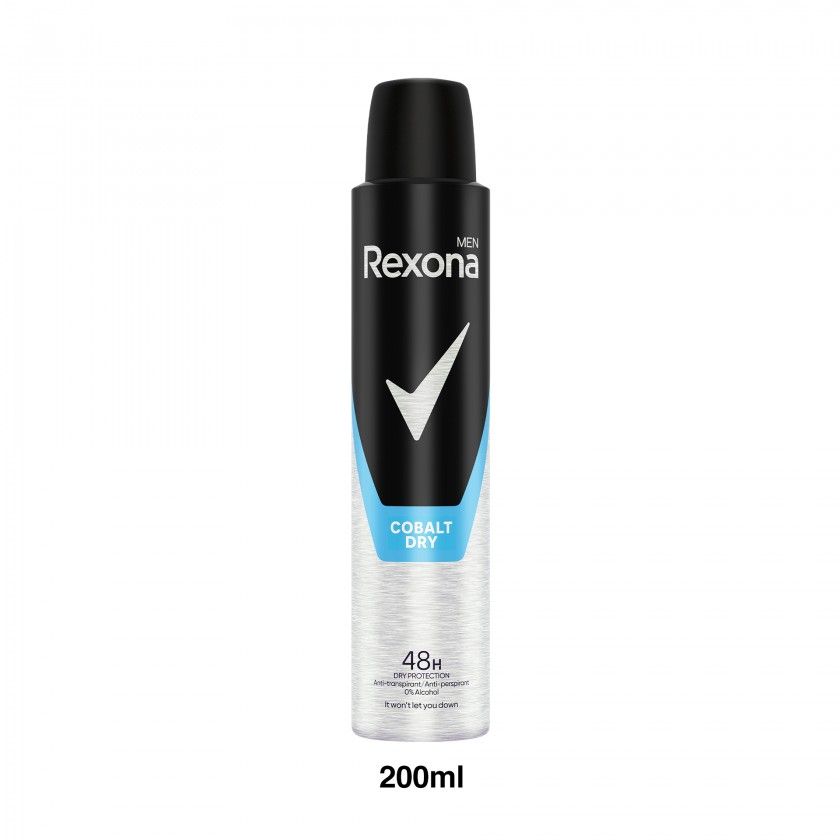 Desodorizante Spray Rexona Men Cobalt 48H 200ml Desodorizante Spray Rexona Men Cobalt 48H 200ml