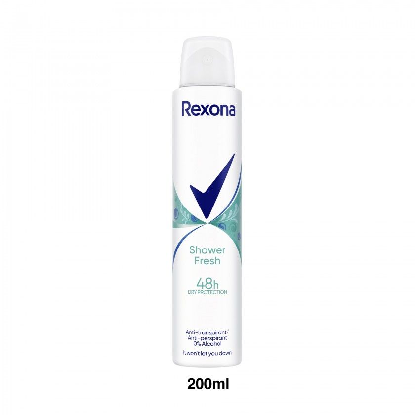Desodorizante Spray Rexona Women Shower Fresh 48H 200ml Desodorizante Spray Rexona Women Shower Fresh 48H 200ml