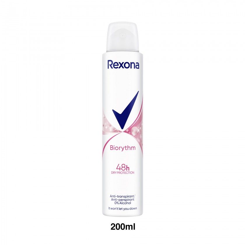 Desodorizante Spray Rexona Women Biorythm 48H 200ml Desodorizante Spray Rexona Women Biorythm 48H 200ml