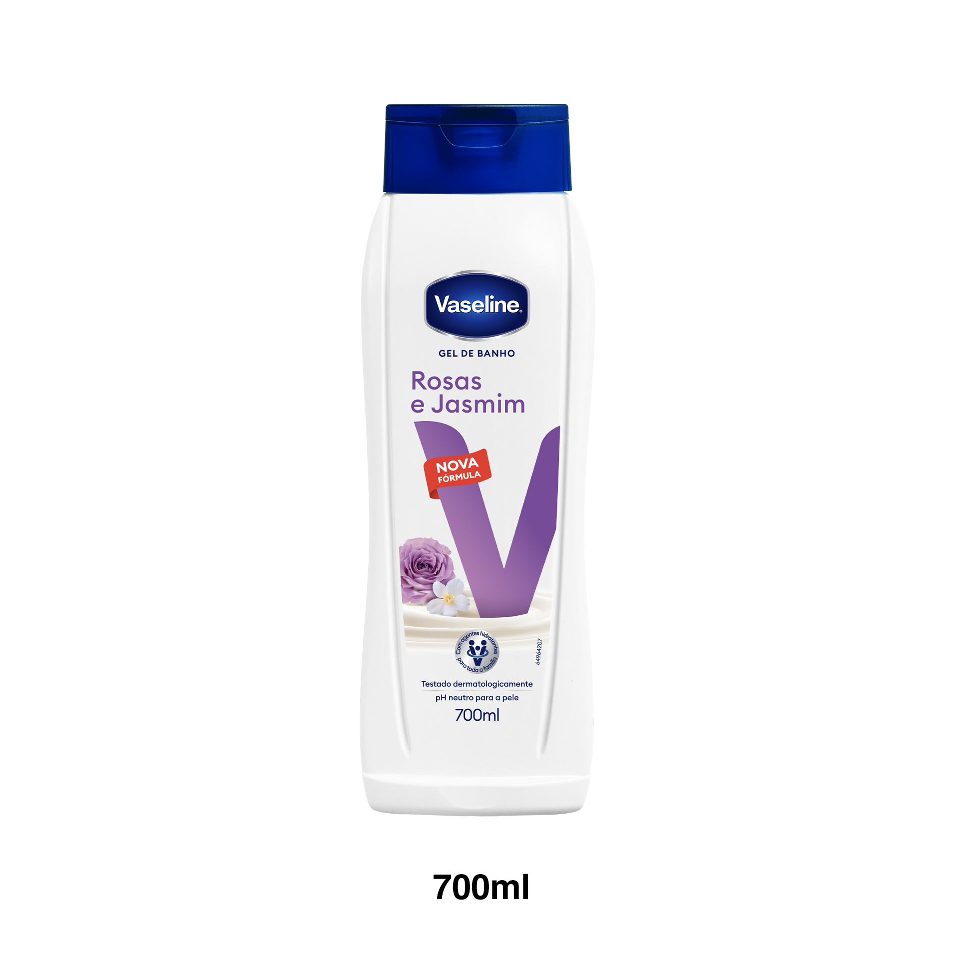 Gel Banho Vaseline Rosas E Jasmim 700ml