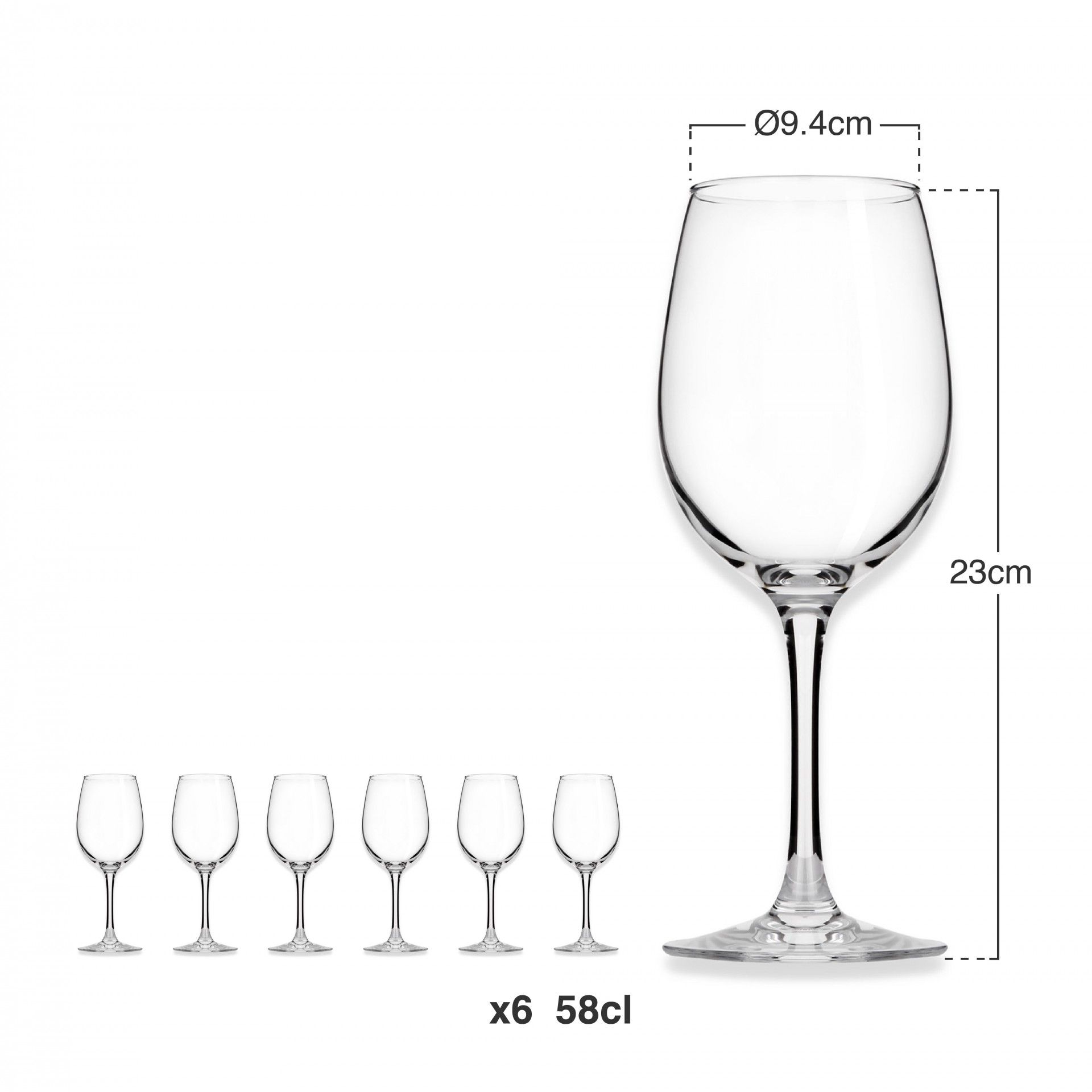 Copo com Pé Vina Pack 6