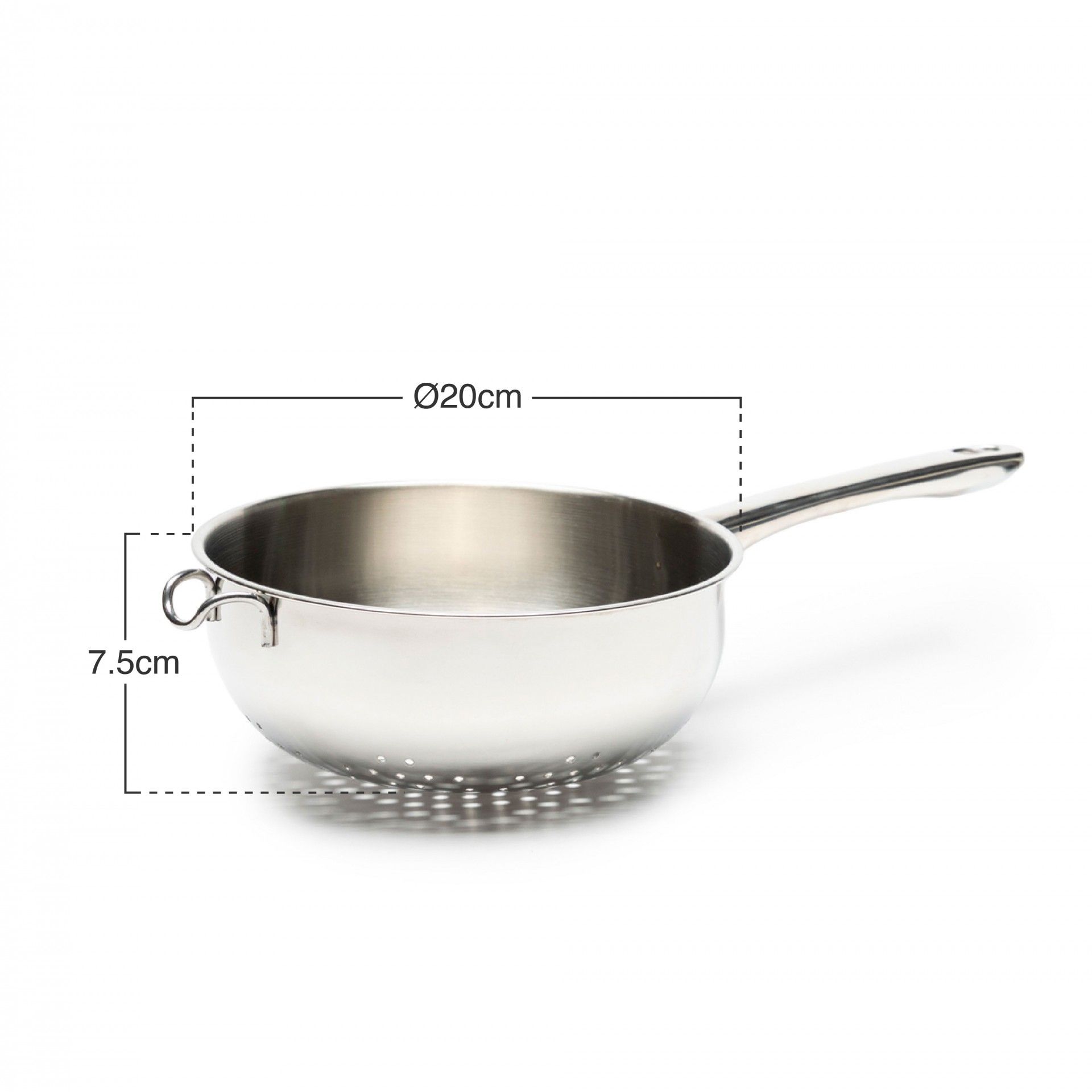 Escorredor Com Cabo Aço Inoxidável Ø20cm