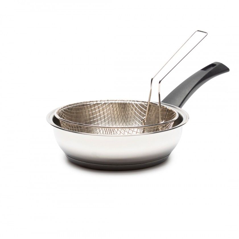 Fritadeira Com Cesto Com Cabo Inox 1.5l Ø20cm Fritadeira Com Cesto Com Cabo Inox 1.5l Ø20cm