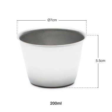 Forma Pudim Flan Inox 200ml �8X5.5cm