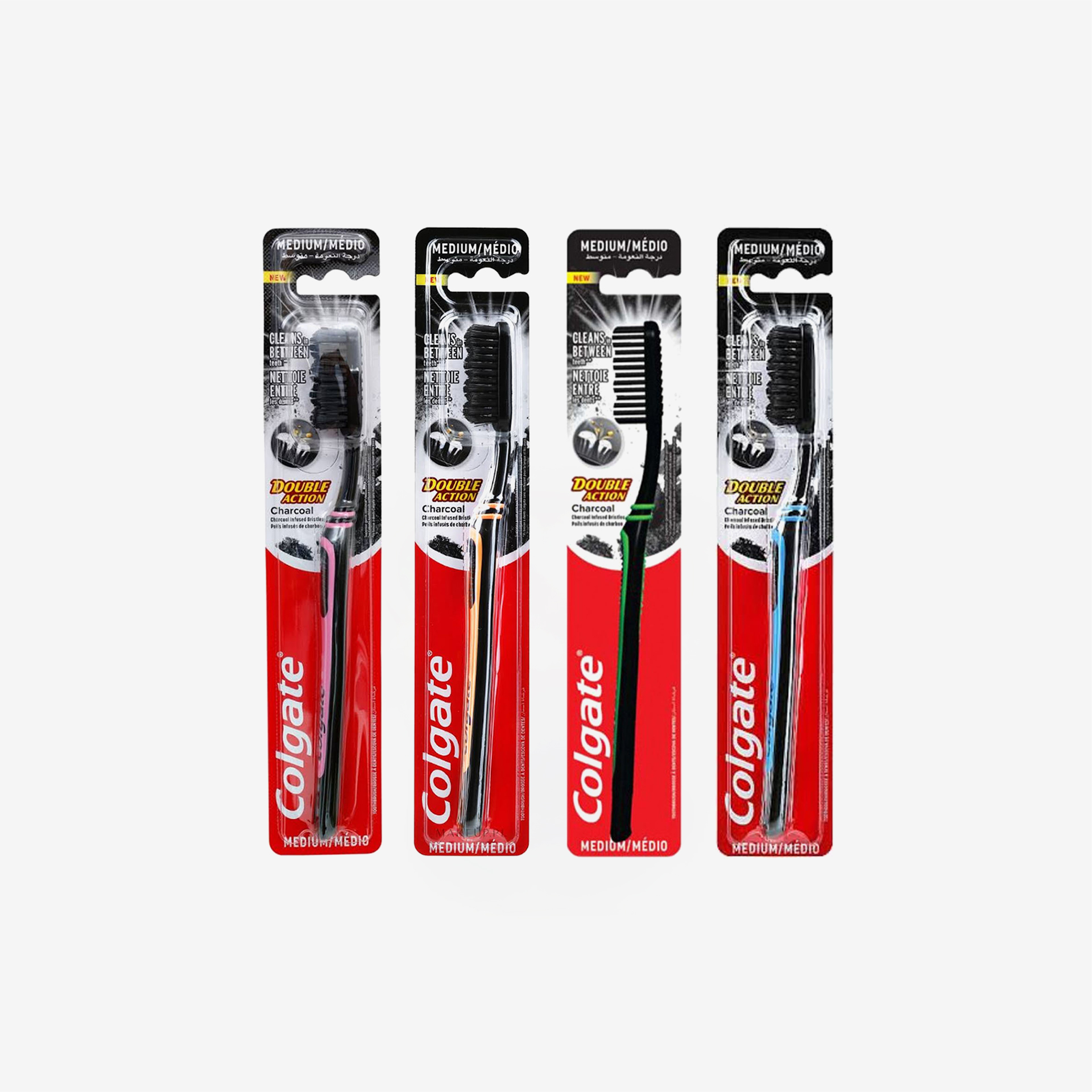 Escova Dentes Colgate Double Action Carvão Médio