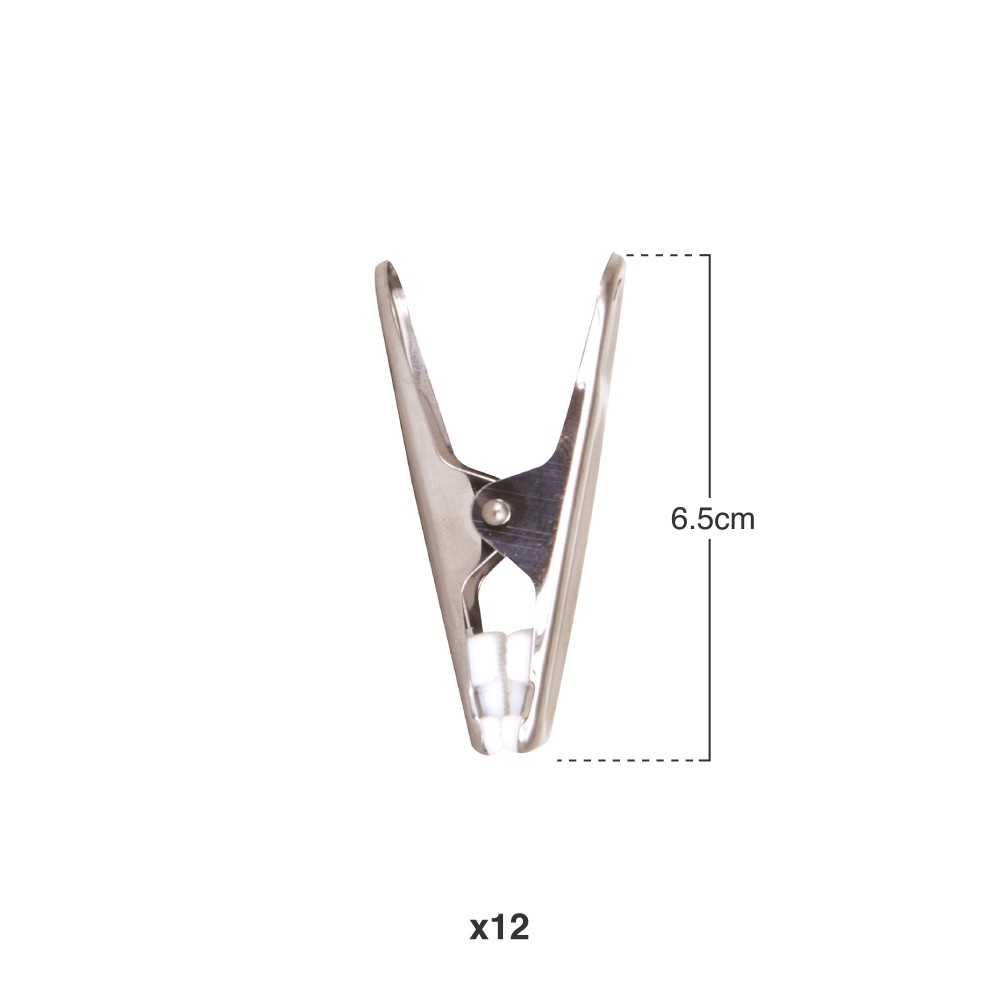 Mola Roupa Inox Pack 12 6.2cm