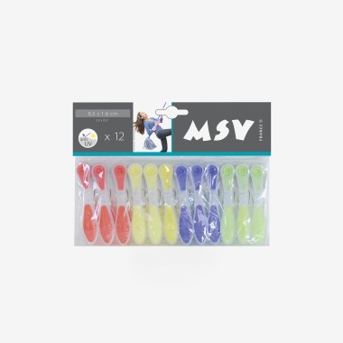 Mola Roupa Pp Cores Pack 12 8.5cm