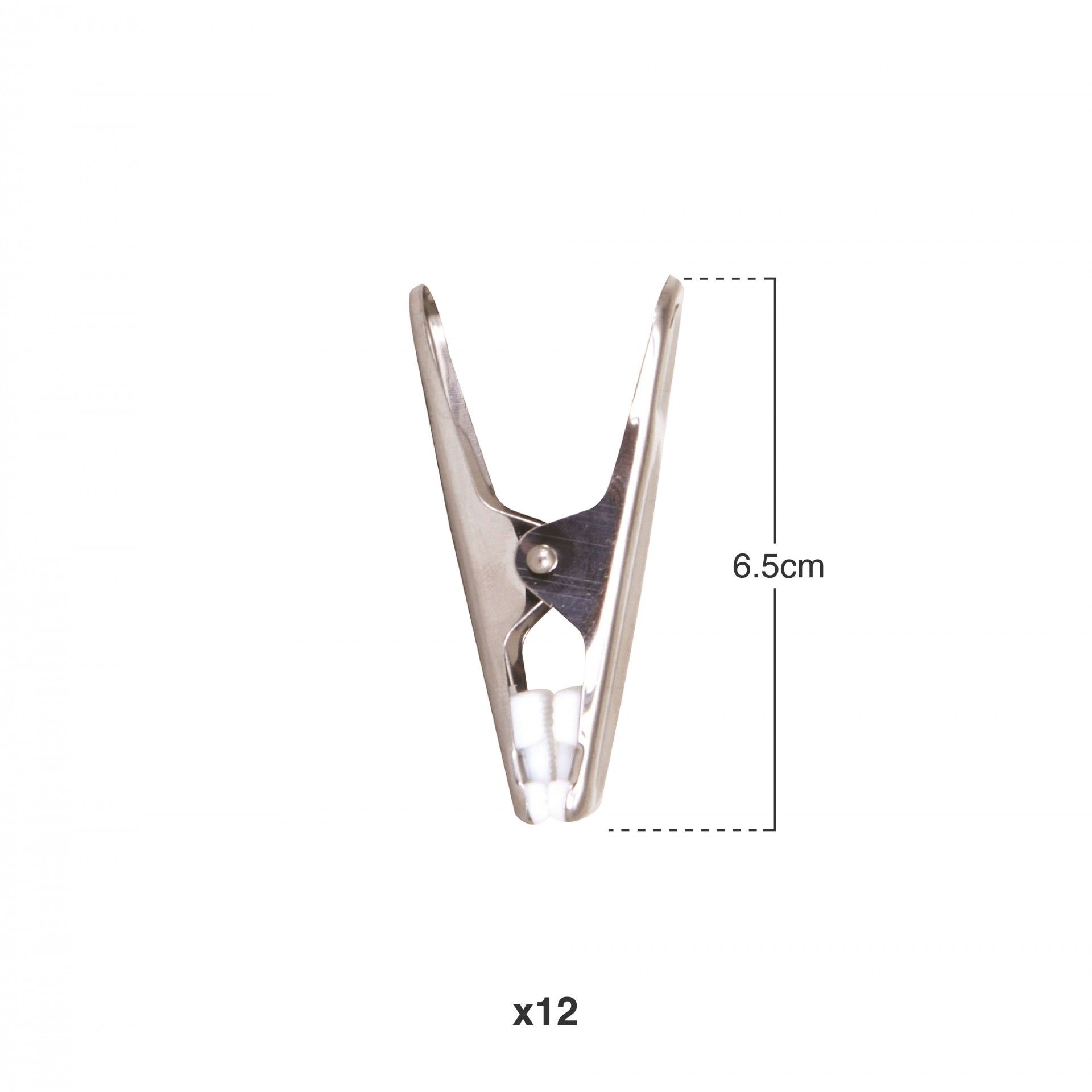 Mola Roupa Inox Pack 12 6.2cm