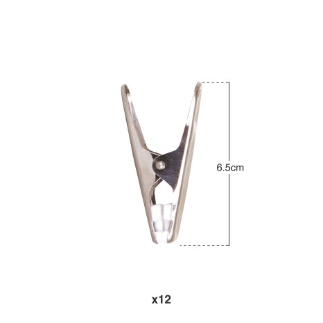 Mola Roupa Inox Pack 12 6.2cm - Image product