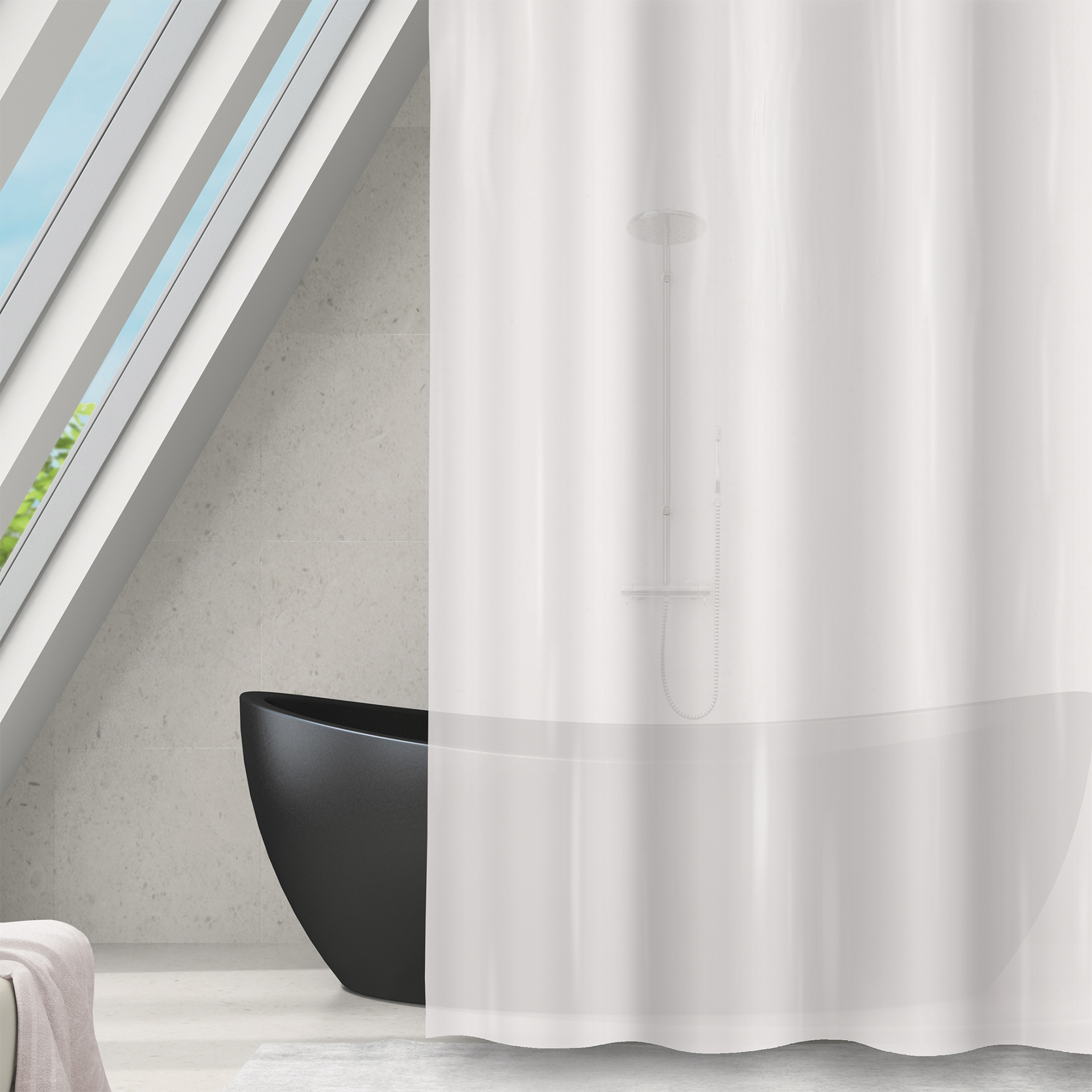 Cortina Banho Poliester Branco 120X200cm