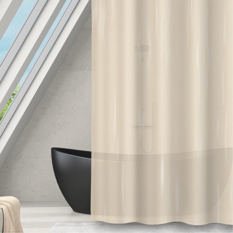 Cortina Banho Poliester Bege 180X180cm - Image product