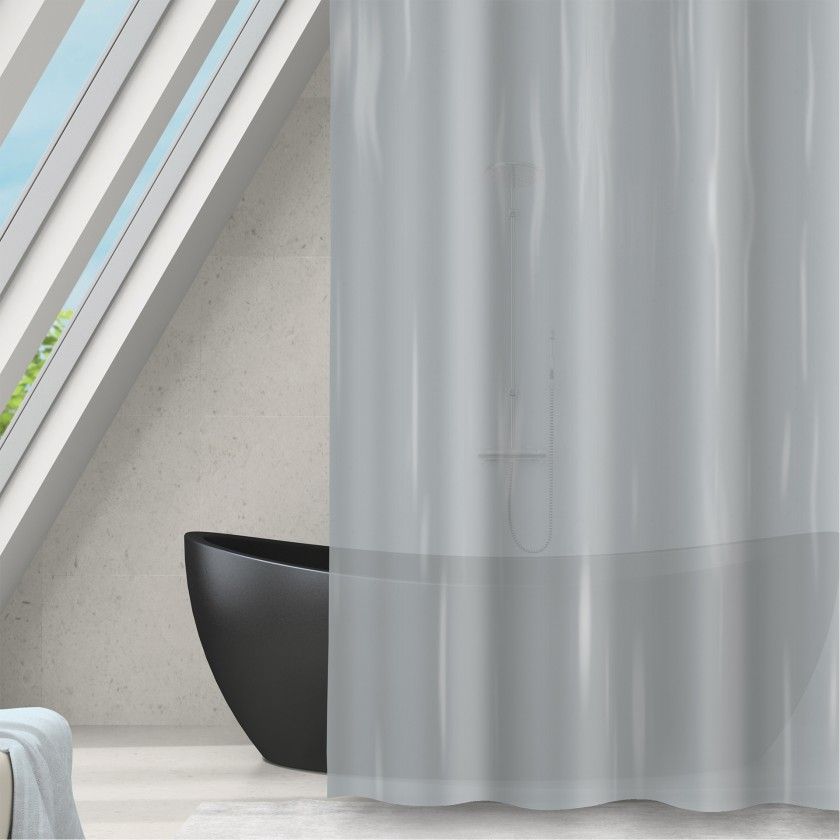 Cortina Banho Poliester Cinzento 180X180cm