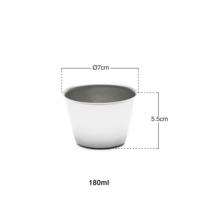 Forma Pudim Flan Inox 180ml Ø7X5.5cm Forma Pudim Flan Inox 180ml Ø7X5.5cm