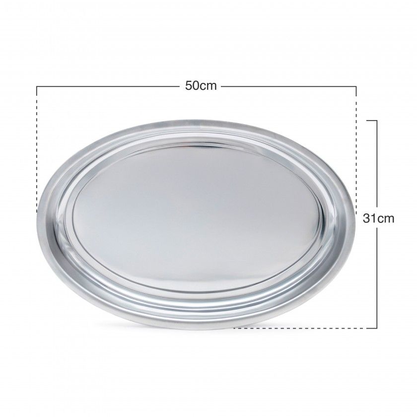 Assadeira Oval Inox 50X31cm Assadeira Oval Inox 50X31cm