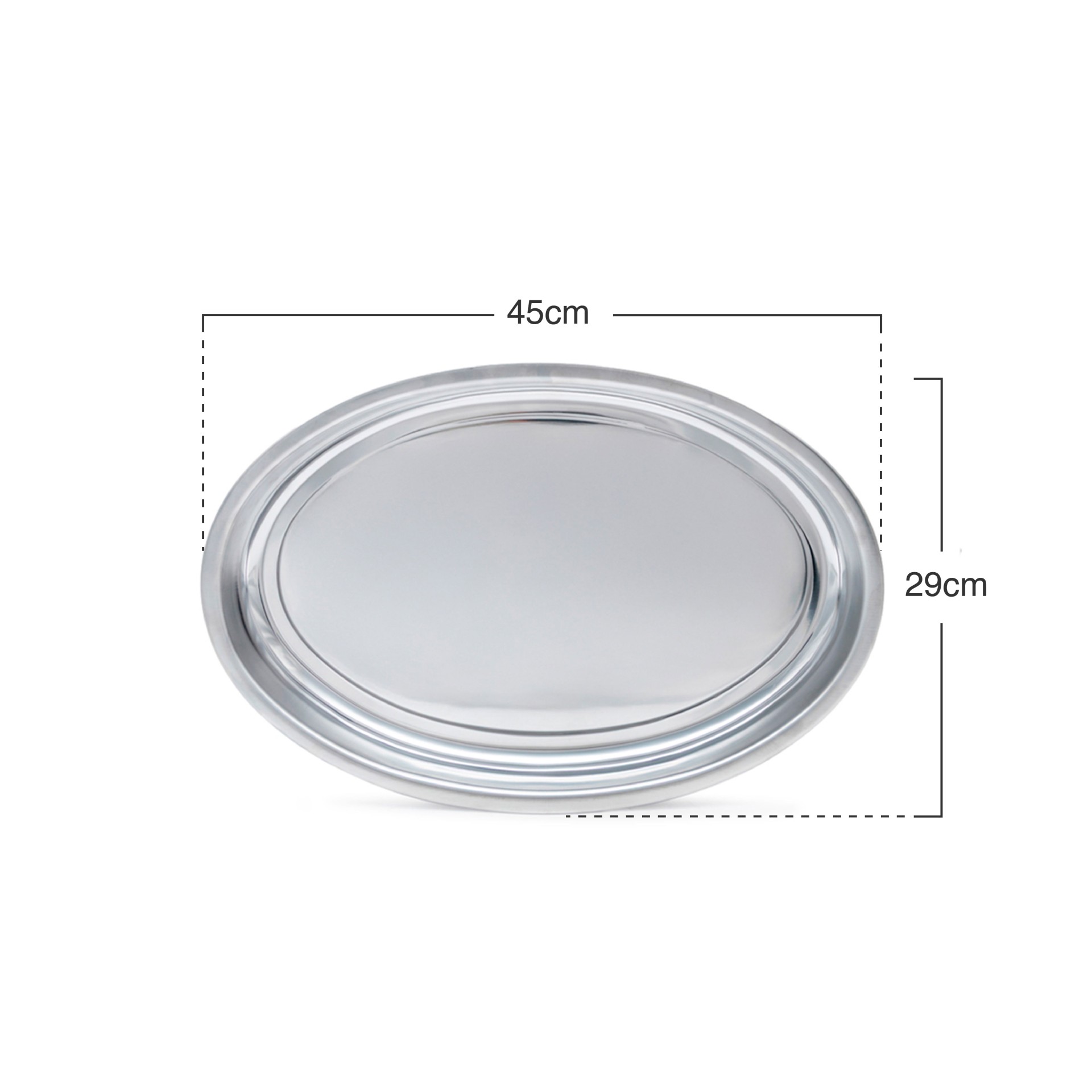 Assadeira Oval Inox 45X29cm
