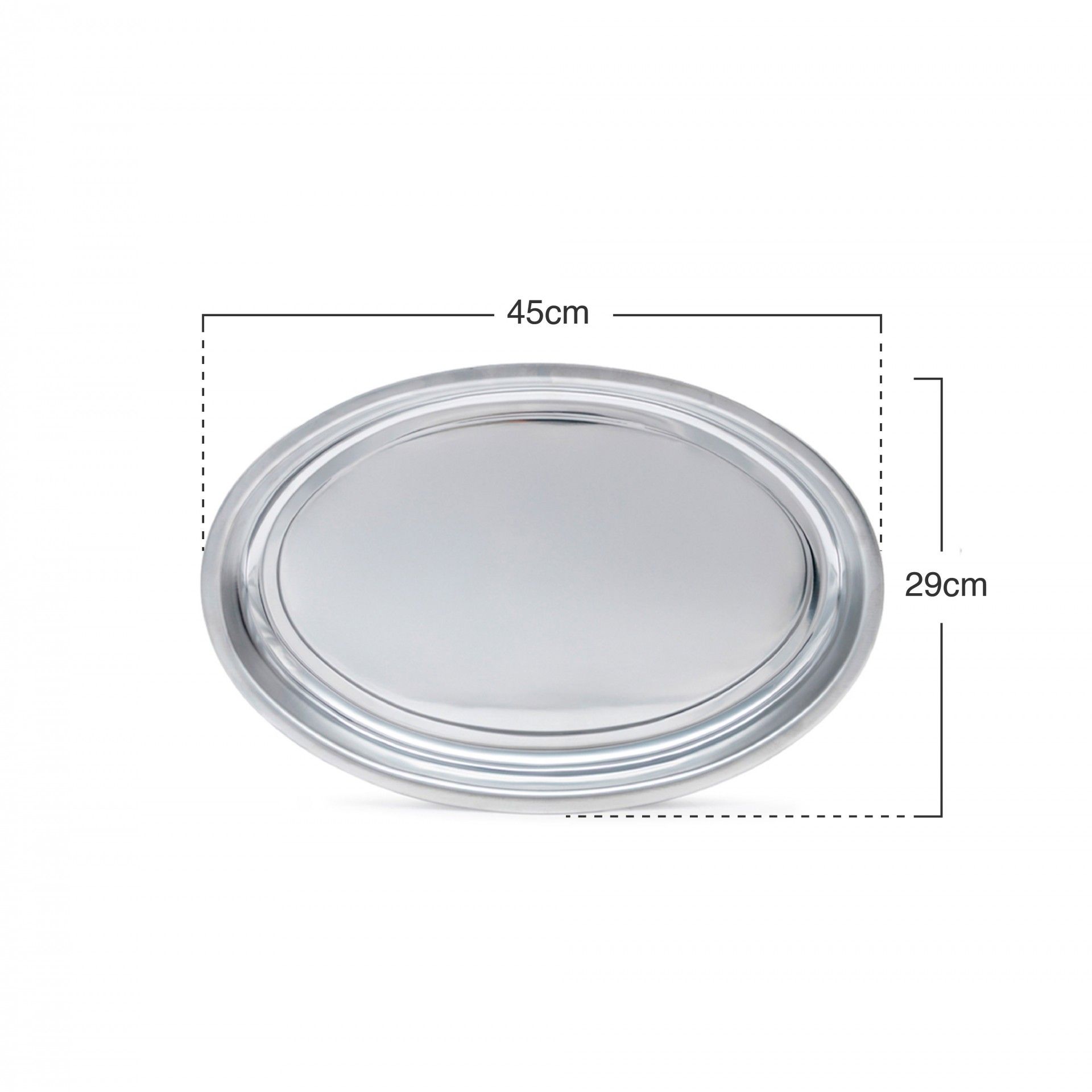 Assadeira Oval Inox 45X29cm
