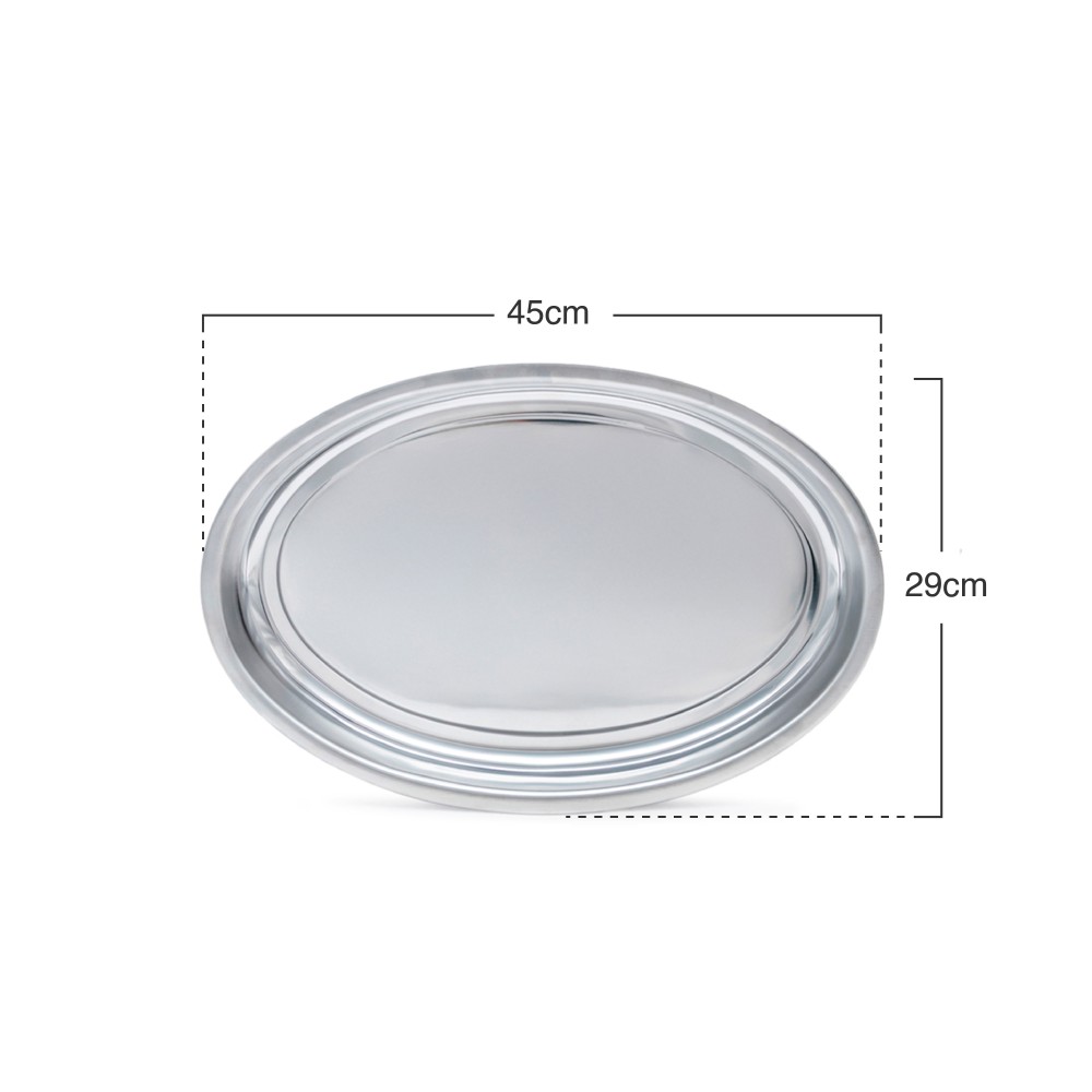 Assadeira Oval Inox 45X29cm