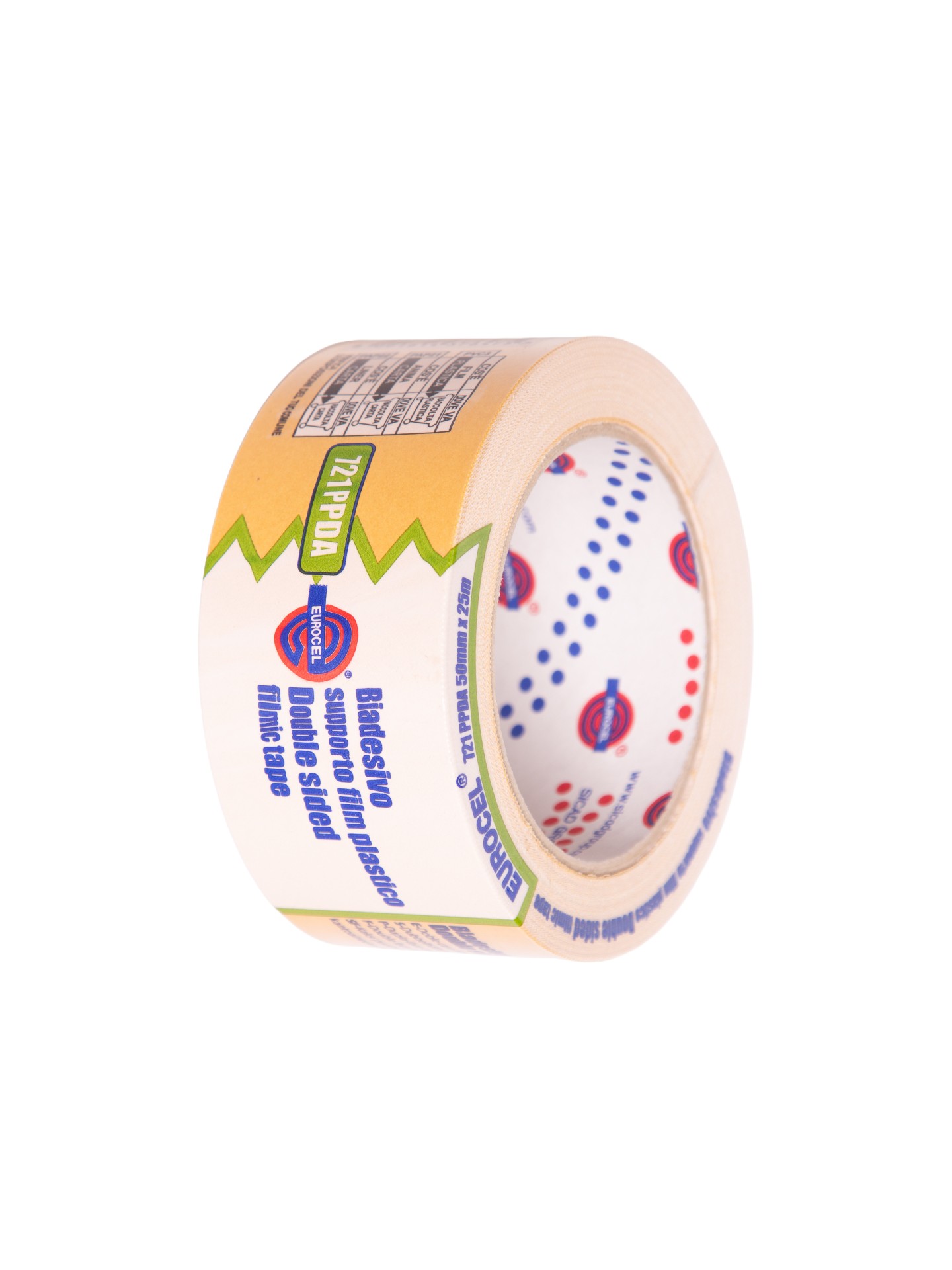 Rolo de Fita Cola Dupla Eurocel 50mmX25mt
