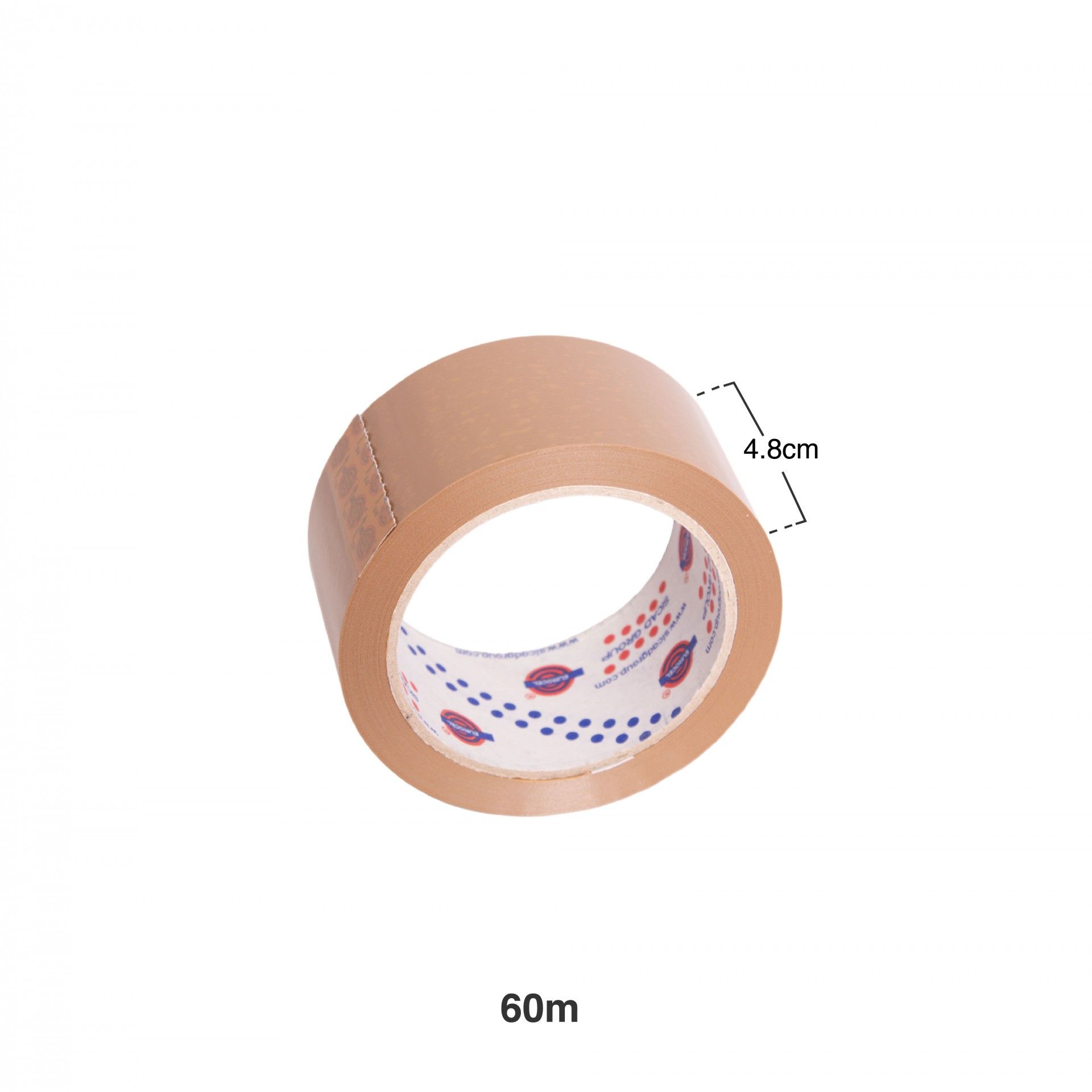 Fita Cola Pvc Eurocel Castanha Premium 48mmX60m