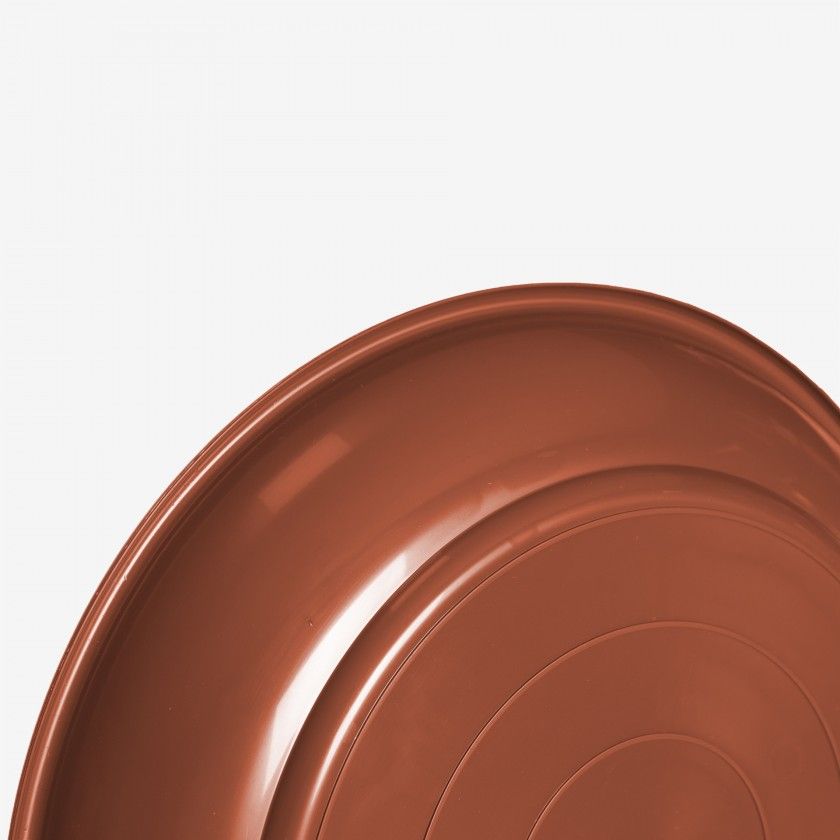 Prato para Vaso Pl�stico Tradicional Brilho Redondo