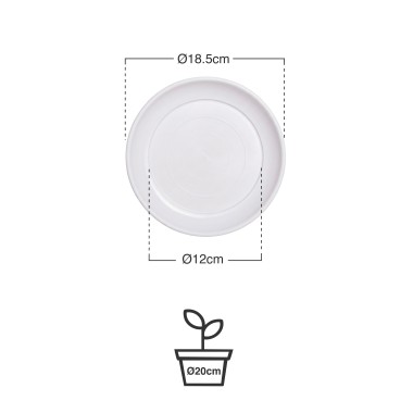 Prato para Vaso Pl�stico Tradicional Brilho Redondo