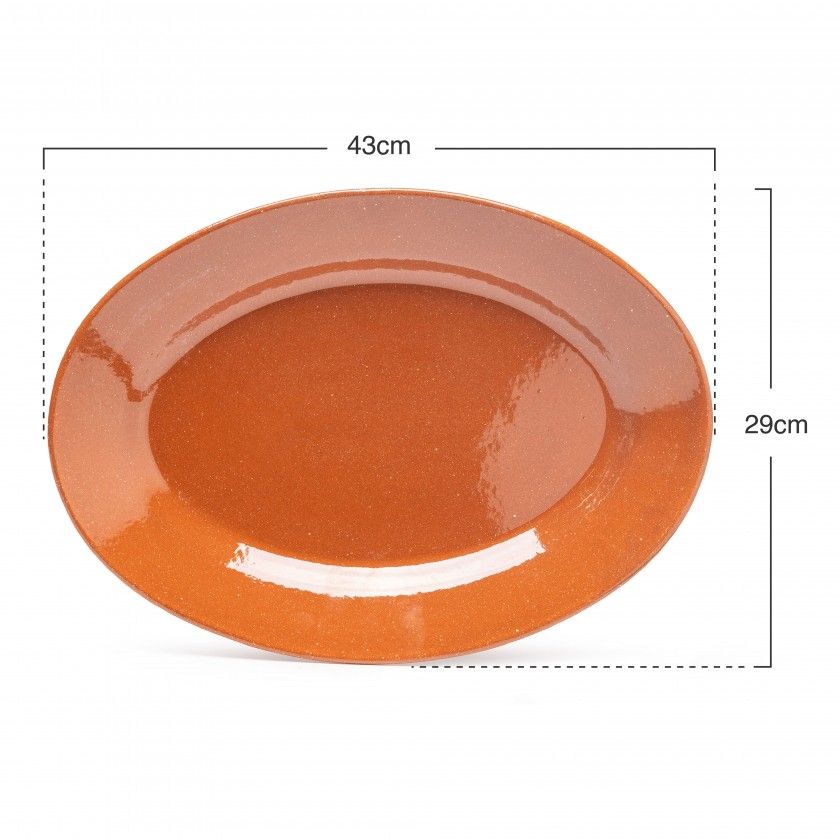 Travessa Barro Liso N.3 43X29X5cm Travessa Barro Liso N.3 43X29X5cm