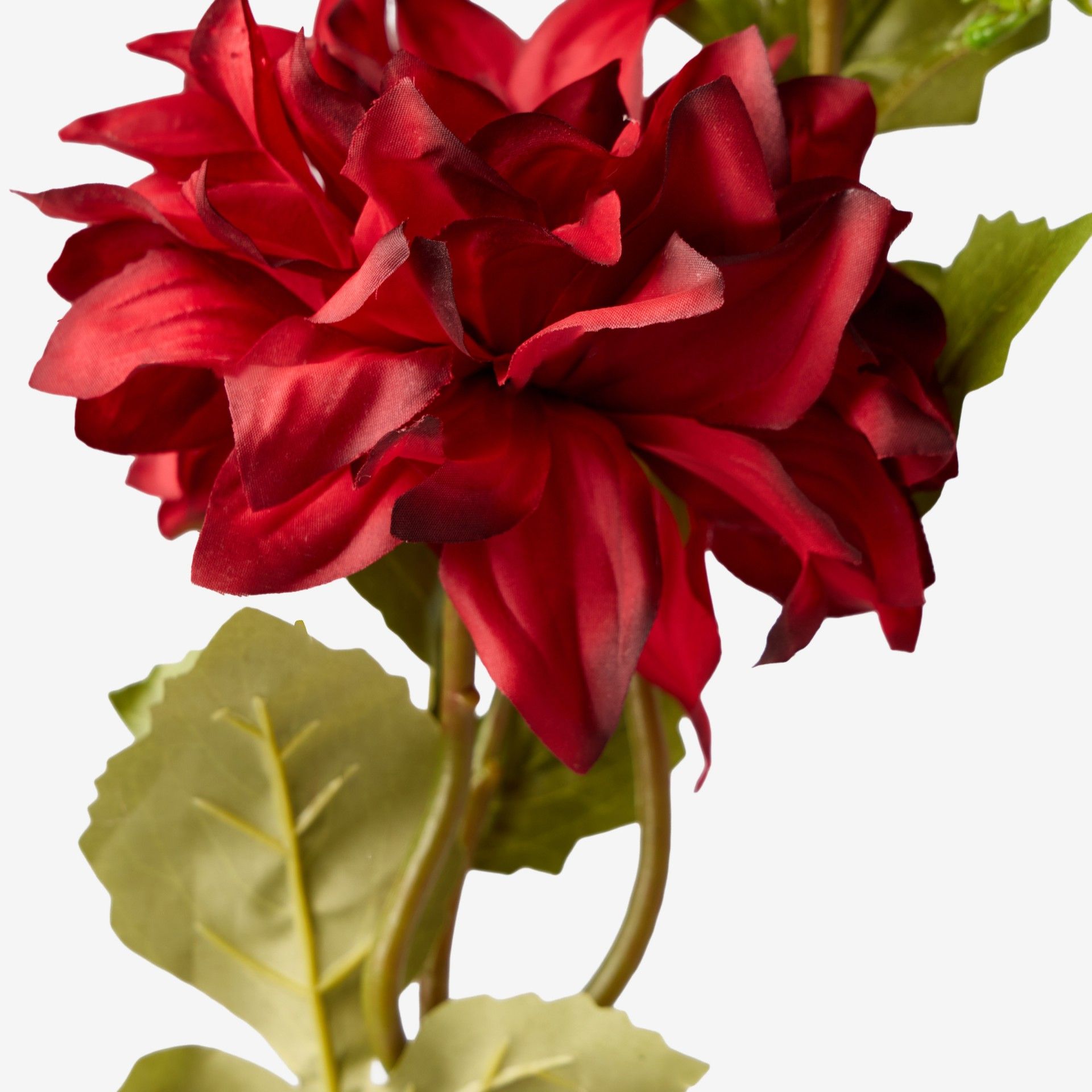 Haste Dália com Botão Vermelho 65cm
