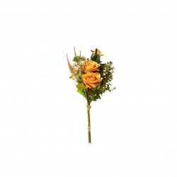 Bouquet De Rosas Com Eucalipto Amarelo 40cm