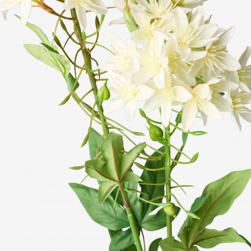 Haste Agapante Com Folha Branco 85cm Haste Agapante Com Folha Branco 85cm