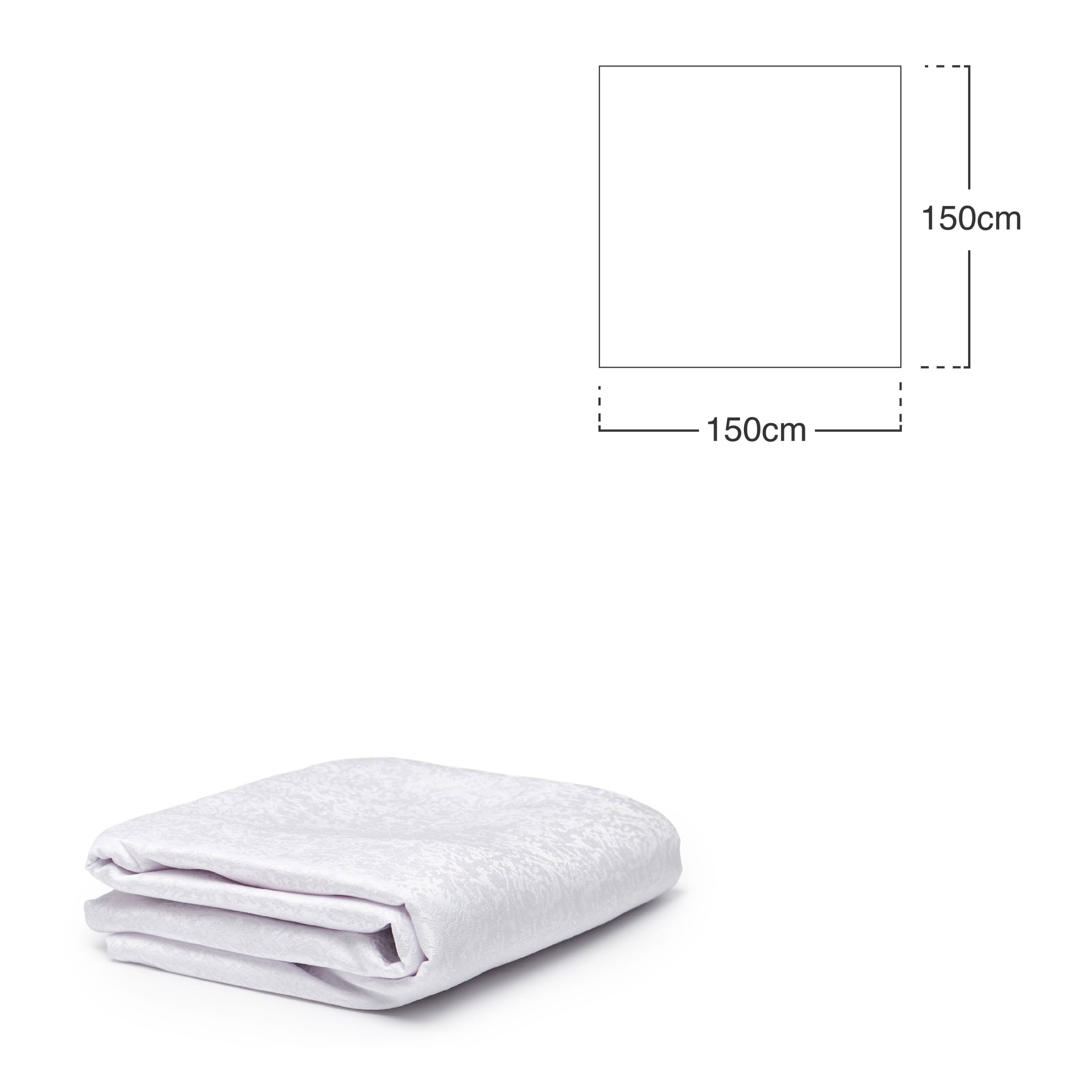 Toalha Mesa Branco 150x150cm