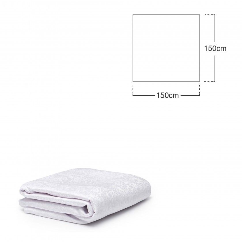 Toalha Mesa Branco 150x150cm