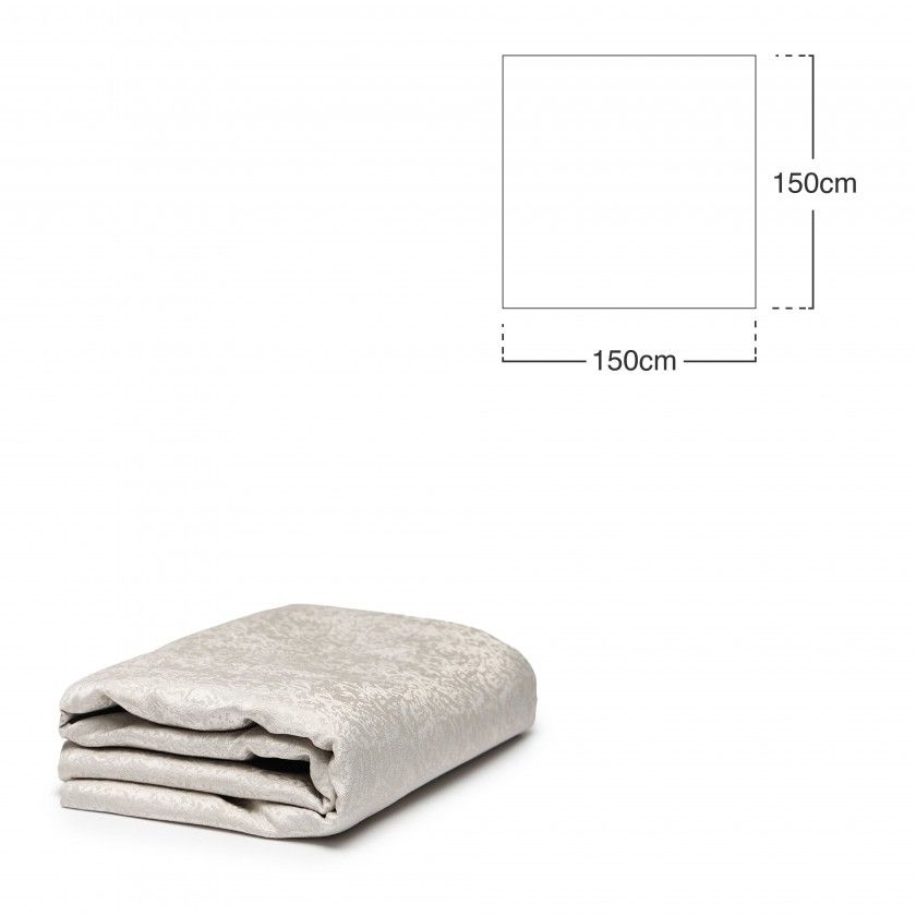 Toalha Mesa Cinza 150X150cm Toalha Mesa Cinza 150X150cm