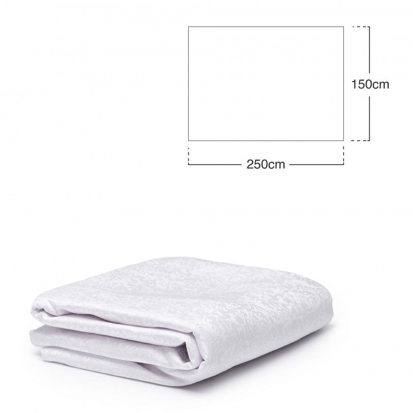 Toalha Mesa Branco 150X250cm Toalha Mesa Branco 150X250cm