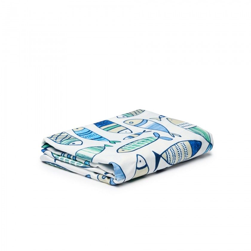 Toalha Anti Mancha Peixes 150X250cm