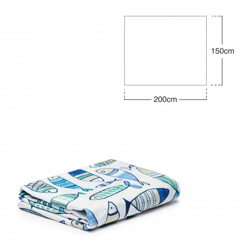 Toalha Anti Mancha Peixe 150X200cm Toalha Anti Mancha Peixe 150X200cm